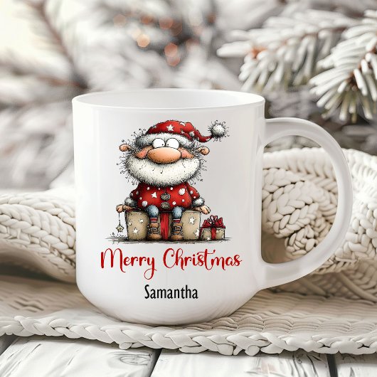 Grappige humor Kerstman Festieve koffiemok