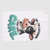 GRAPPIGE HUMOR KOE GOLFHANDDOEK (Horizontaal)