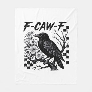 Grappige Humor Kraai Gothic F-Caw-F Essential Fleece Deken
