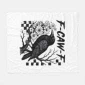 Grappige Humor Kraai Gothic F-Caw-F Essential Fleece Deken (Voorkant (Horizontaal))