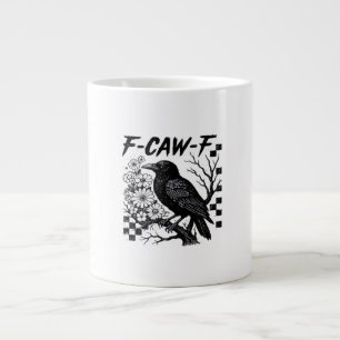 Grappige Humor Kraai Gothic F-Caw-F Essential Grote Koffiekop