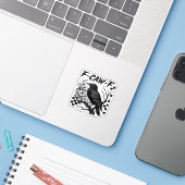 Grappige Humor Kraai Gotische F-Caw-F Essential Sticker (Laptop met iPhone)