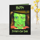 Grappige Humor Monster Vaderdag Kaart (Gele Bloem)