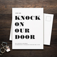 Grappige Humor Nieuw Adres Eenvoudige Minimalistis