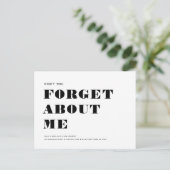 Grappige Humor Nieuw Adres Eenvoudige Minimalistis Aankondigingskaart (Staand voorkant)