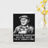 Grappige humor opa cadeau Vaderdag grootvader Kaart (Gele Bloem)