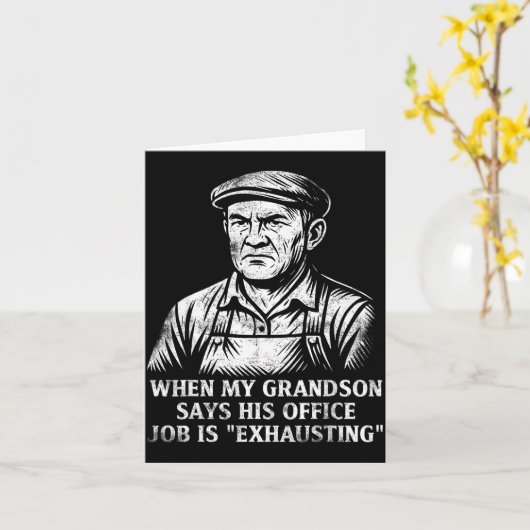 Grappige humor opa cadeau Vaderdag grootvader  Kaart (Gele Bloem)