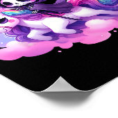 Grappige Humor Rainbow Gothic Grim Reaper Rijden U Poster (Hoek)