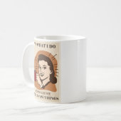 Grappige Humor  Retro Smart Vrouw Koffiemok (Voorkant links)