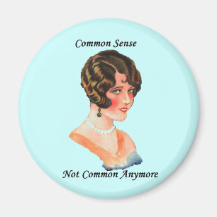 Grappige Humor Retro Vrouw Gezond Verstand Joke Magneet