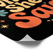 Grappige Humor Sarcastische grap Retro Groovy Dat  Poster (Hoek)