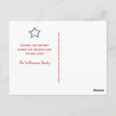 Grappige Humor Schattige Llama Vakantie Briefkaart (Achterkant)