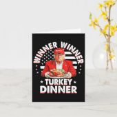 Grappige Humor Trump Winnaar Winnaar Kaledijn Dine Kaart (Gele Bloem)