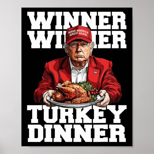 Grappige Humor Trump Winner Turkije Diner dan Poster (Voorkant)