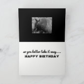 grappige humor voor armadillo - verjaardagskaart kaart (Binnen)