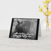 grappige humor voor armadillo - verjaardagskaart kaart (Gele Bloem)