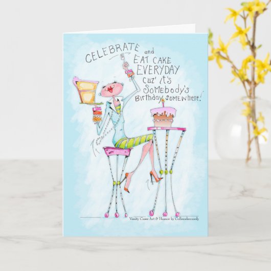 grappige humor wenskaarten kaart (Gele Bloem)