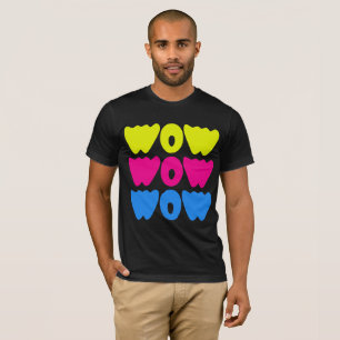 Grappige humor WOW Gezegde Eenvoudige Typografie G T-shirt