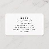 Grappige humor zwart-wit bruid bruidegom trouwthem visitekaartje (Achterkant)