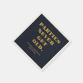 Grappige humoristische 50ste verjaardag Party Navy Servet (Hoek)