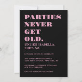 Grappige Humoristische 50ste verjaardag Zwart en R Kaart (Voorkant)