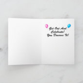 Grappige, humoristische Butterfly Birthday Kaart (Binnen)