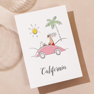 Grappige humoristische california dame en Fancy au Briefkaart