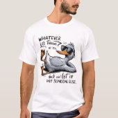 Grappige humoristische eend in bril T-shirt (Voorkant)