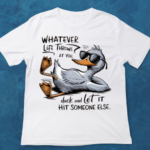 Grappige humoristische eend in bril T-shirt