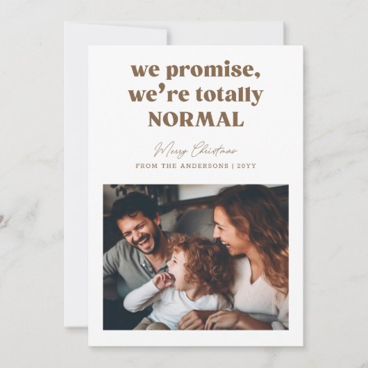 Grappige humoristische familiefoto Kerstmis Feestdagenkaart (Voorkant)