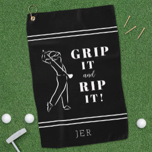Grappige Humoristische Golf Grip Het Scheur Heren Golfhanddoek