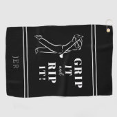 Grappige Humoristische Golf Grip Het Scheur Heren  Golfhanddoek (Horizontaal)