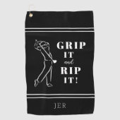 Grappige Humoristische Golf Grip Het Scheur Heren  Golfhanddoek (Voorkant)