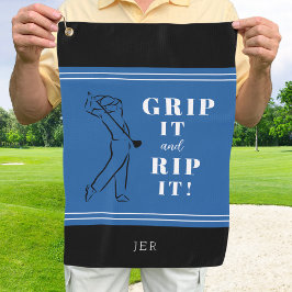 Grappige Humoristische Golf Grip Rip Heren Royal B Golfhanddoek