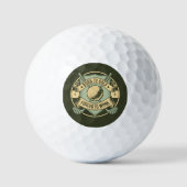 Grappige humoristische golfquote  Crest Golfballen (Voorkant)
