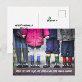 Grappige humoristische kerstvakantie familie feestdagenkaart (Voorkant / Achterkant)