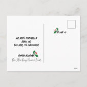 Grappige humoristische kerstvakantie familie feestdagenkaart (Achterkant)