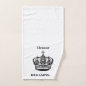 Grappige humoristische kroon gepersonaliseerd haar bad handdoek (Handdoek)