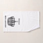 Grappige humoristische kroon gepersonaliseerd haar bad handdoek (Handdoek)