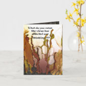 Grappige, humoristische realiteit in deze chaotisc kaart (Gele Bloem)