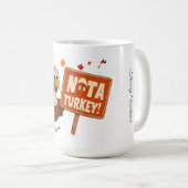 Grappige humoristische Schattigee Thanksgiving Tur Koffiemok (Voorkant rechts)