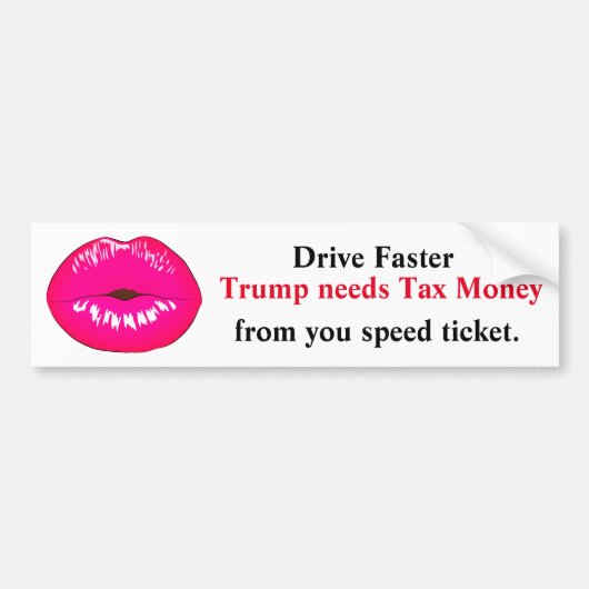 Grappige humoristische Trump-grap personaliseren Bumpersticker (Voorkant)