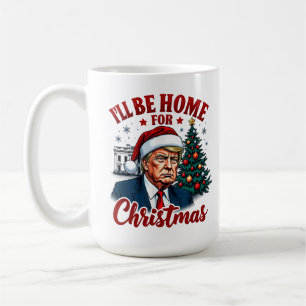 Grappige Humoristische Trump Ik Ben Thuis Met Kers Koffiemok
