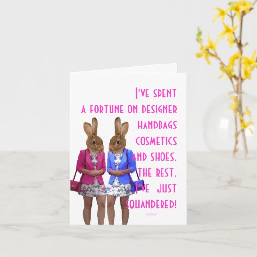 Grappige humoristische vrouwen humor shopping quot kaart (Gele Bloem)