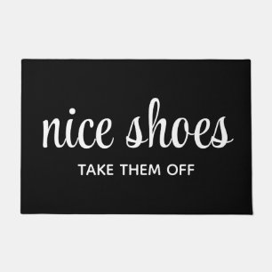 Grappige Humorous Black and White leuke schoenen Deurmat