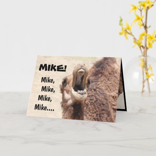 Grappige Hump Day Kaart voor Mike! (aanpassen) (Gele Bloem)