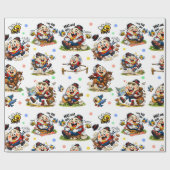 Grappige Humpty Dumpty Cartoon Cadeaupapier (Vlak)