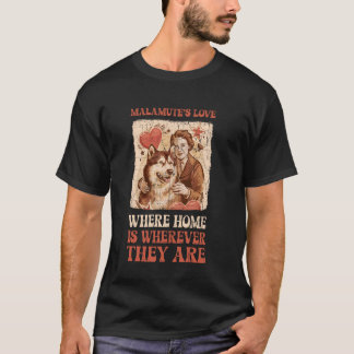 Grappige Husky Alaskan Malamute Slede Hond Husky M T-shirt