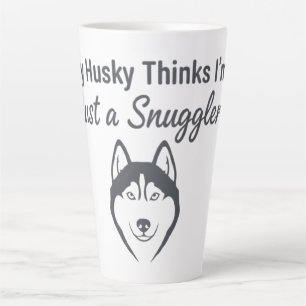 Grappige Husky-hond Knuffelaar Latte Mok