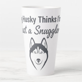 Grappige Husky-hond Knuffelaar Latte Mok